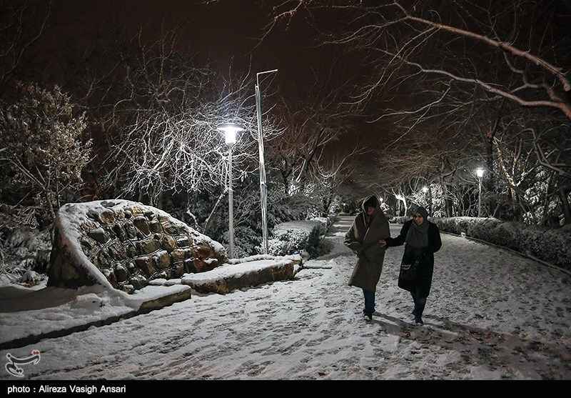 بارش برف در اصفهان
