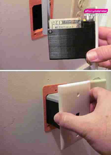 ایجاد یک محفظه کوچک مخفی پشت پریز تلفن