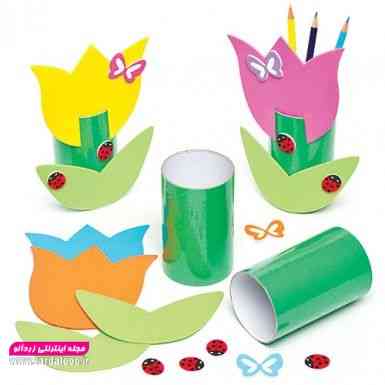 کاردستی جذاب و زیبا برای کودک ساخته شده از کاغذ و مقوا