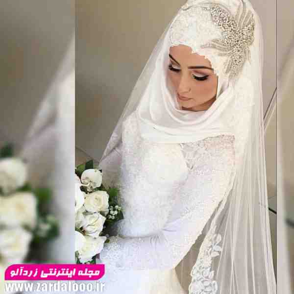 مدل لباس عروس با حجاب