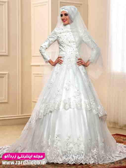 عکس لباس عروس با حجاب