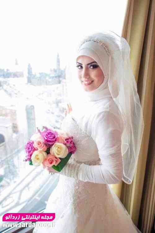 لباس عروس پوشید و با حجاب