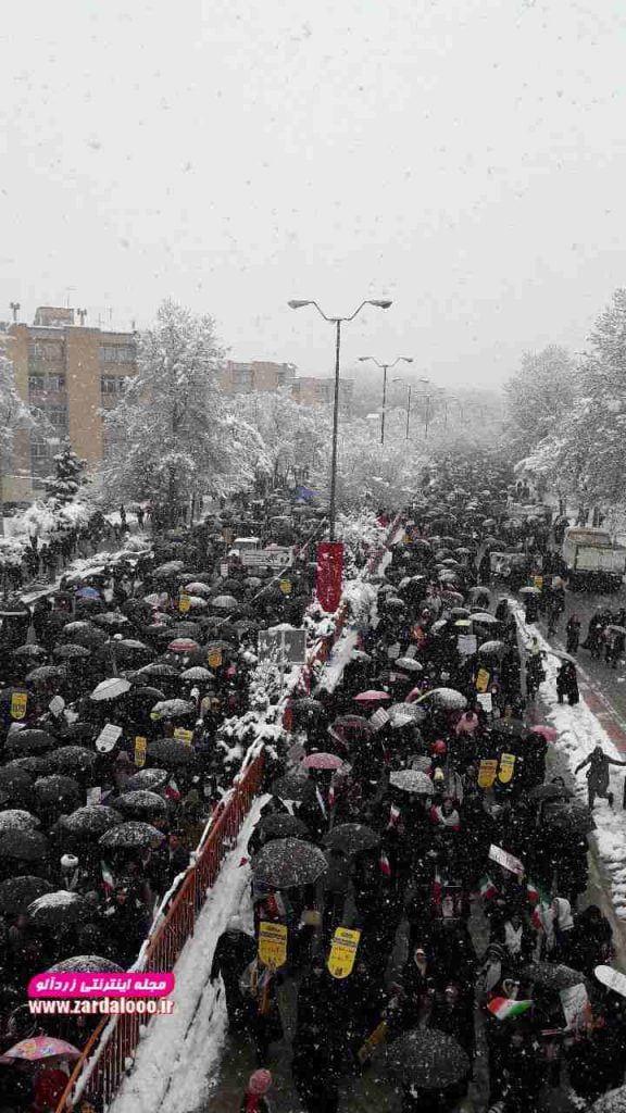 تصویر زیبا از راهپیمایی حماسی و با شکوه مردم  همدان