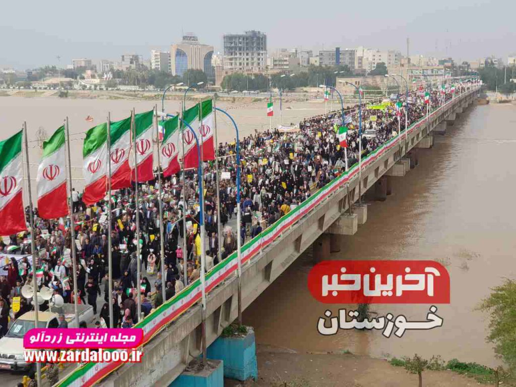 حضور باشکوه مردم انقلابی اهواز در راهپیمایی ۲۲ بهمن