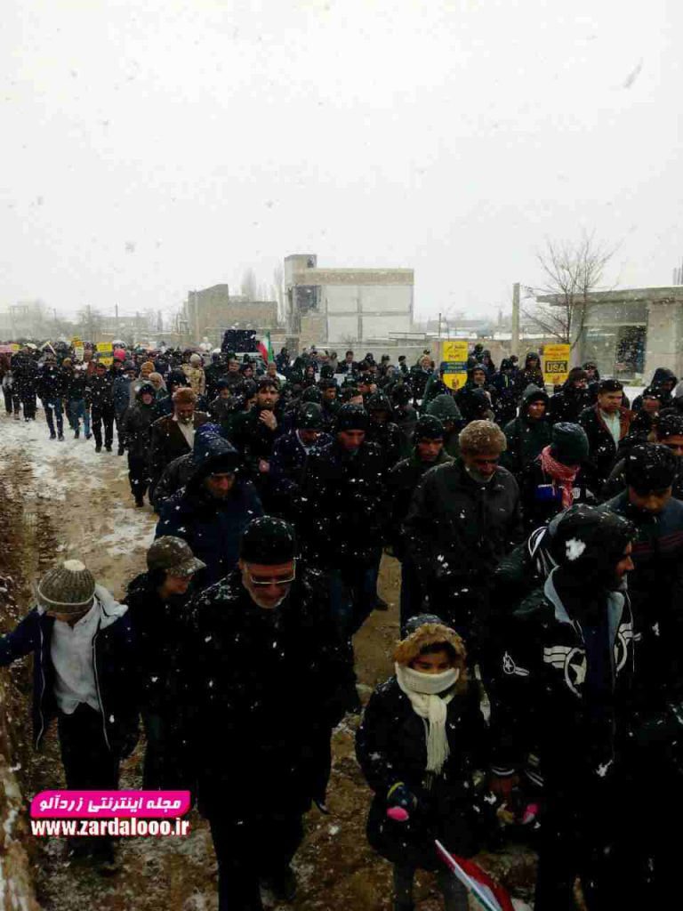 حضور پرشور و حماسه آفرین مردم دهستان نردین در راهپیمایی بزرگ ۲۲ بهمن 97