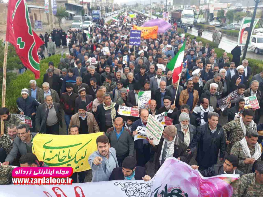راهپیمایی باشکوه مردم بخش خفر استان فارس