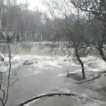 شدت جریان آب و سیل در پارک وکیل آباد مشهد